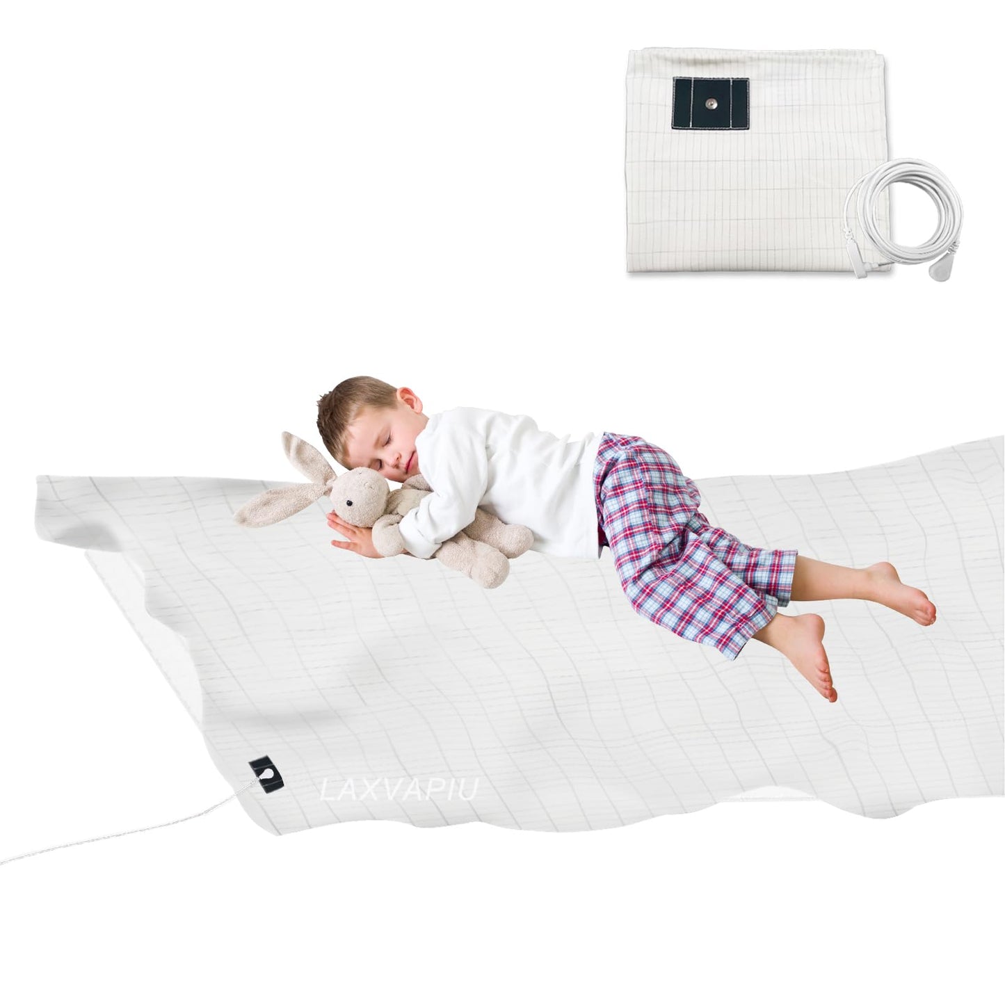 Grounding Crib Sheet Cotton Grounding Sheets for Baby Crib Bedding 27 x 52 Inch Silver Fiber Grounded Sheet with Grounding Cord