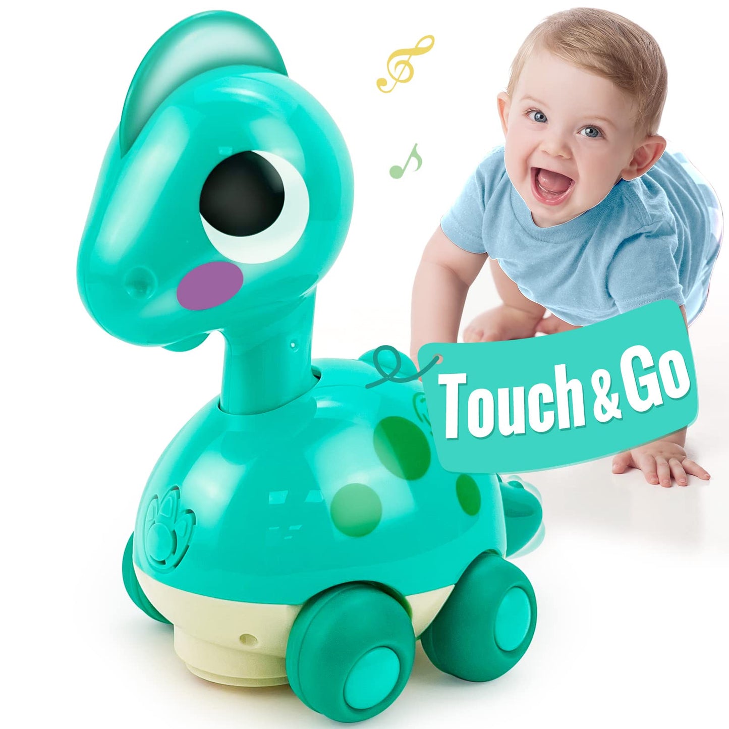 Baby Toys 6-12 Months Toys for Ages 0-2 Touch & Go Music Light Baby Toys 12-18 Months Toys for 1 Year Old Boy Toys Birthday Gift 9 6 Month Old Baby Toys 6 to 12 Months Baby Boy Toys Infant Toys