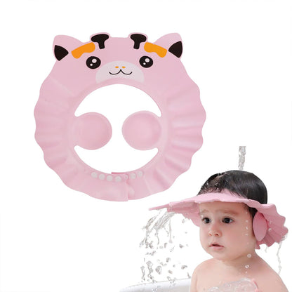 Baby Shower Cap Shampoo Cap Bath Visor Hat Kids Hair Washing Shampoo Shield Adjustable Waterproof Bath Shield Visor for 0-8 Years