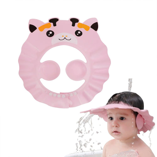 Baby Shower Cap Shampoo Cap Bath Visor Hat Kids Hair Washing Shampoo Shield Adjustable Waterproof Bath Shield Visor for 0-8 Years
