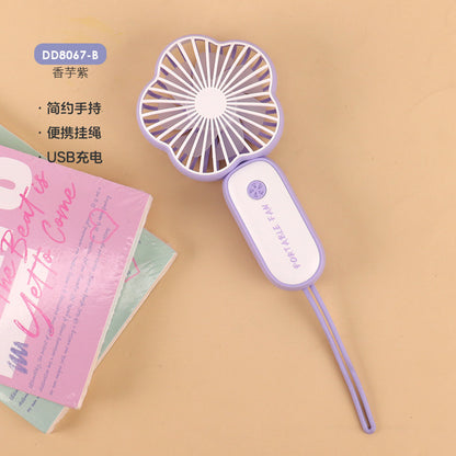 Portable Mini USB Rechargeable Handheld Fan with Light