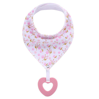 New Baby Teething Toys Cotton Bibs and Triangle Scarves