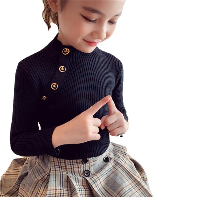 Simple Solid Color Bottoming Shirt for Kids