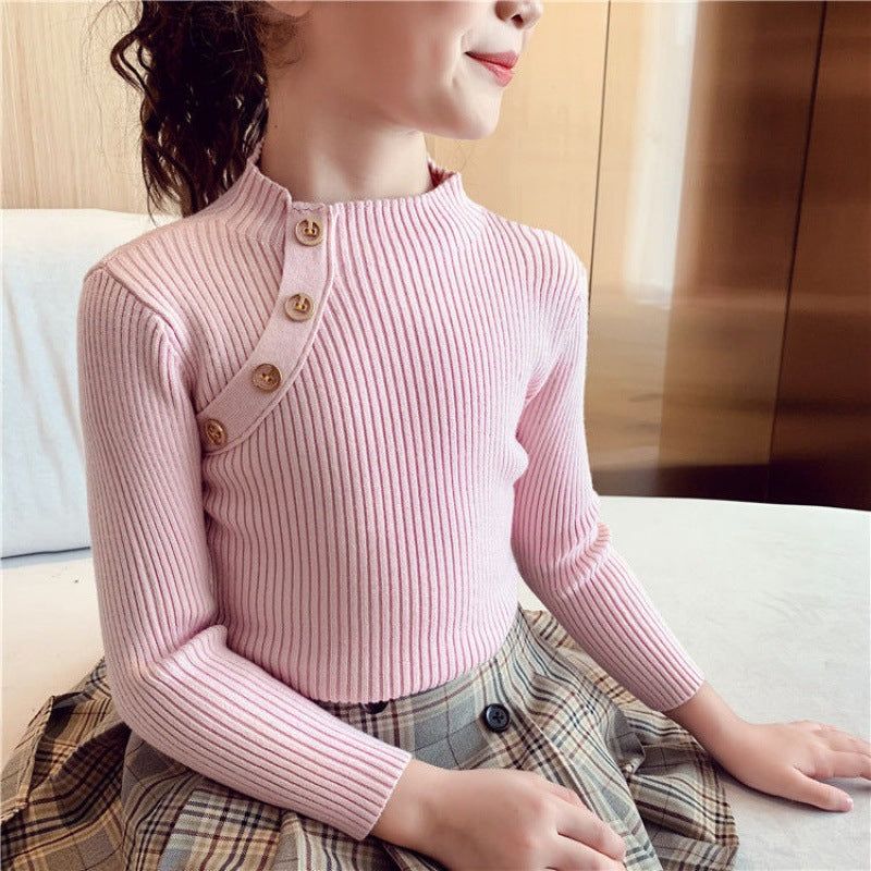 Simple Solid Color Bottoming Shirt for Kids