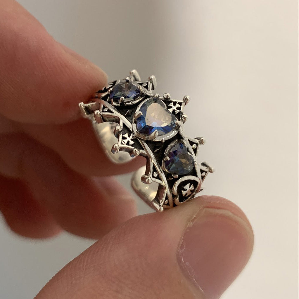 Cross Love Zircon Ring for Women