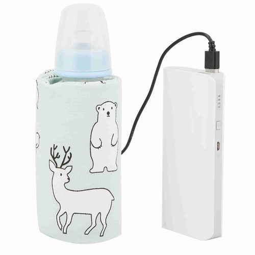 Baby Bottle Keep Warm CoverBaby Bottle Bags PortableUSB Milk Heat KeeperWarm Keeper Multifunction Coffee Tea Mug BeverageWarming Bag for Indoor Outdoor Traveling Driving (Doughnut)