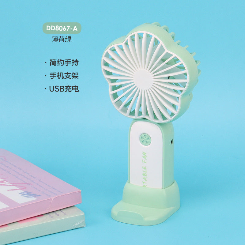 Portable Mini USB Rechargeable Handheld Fan with Light