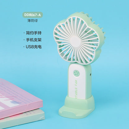 Portable Mini USB Rechargeable Handheld Fan with Light