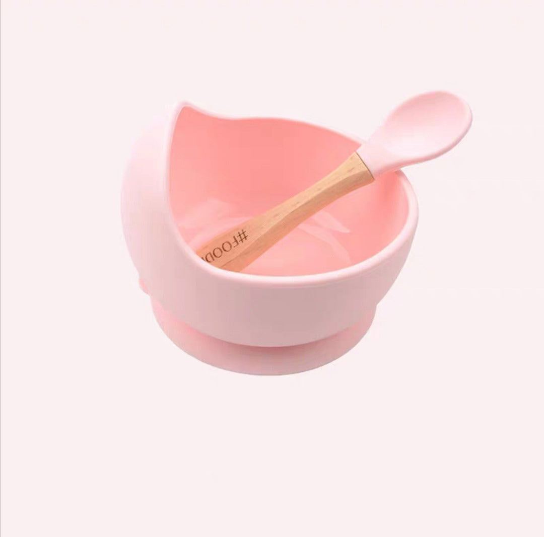 Silicone Suction Cup Baby Food Bowl Set