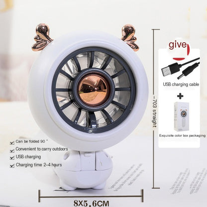 Portable Cartoon USB Rechargeable Handheld Fan