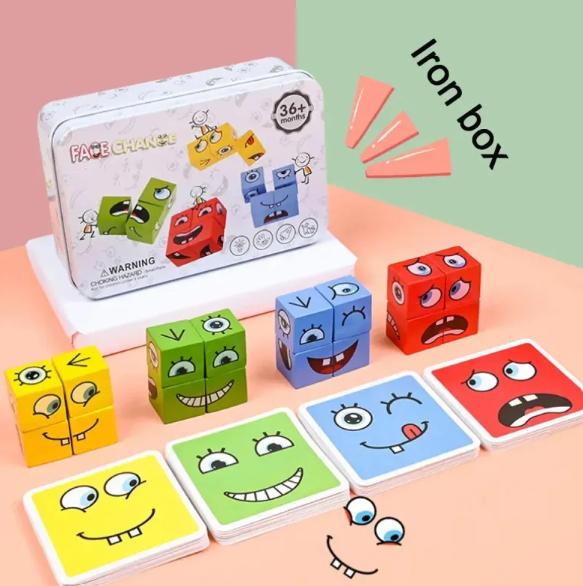 Wooden Magic Cube Pattern Building Blocks