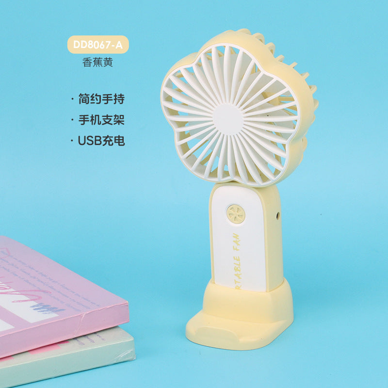 Portable Mini USB Rechargeable Handheld Fan with Light