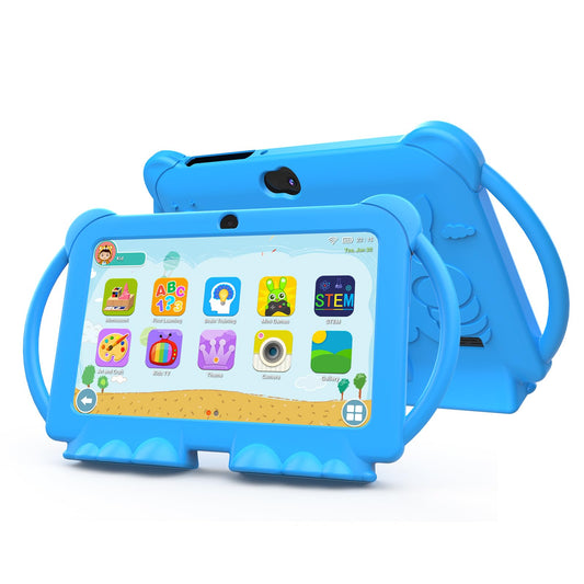 Android 12 Kids Tablet 7" (4GB/32GB) – Parental Control, Dual Camera, Case Included