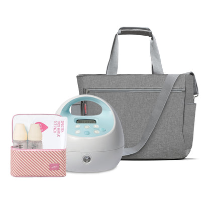 Spectra - S1 Plus Electric Breast Milk Pump with Tote Bag Breast Milk Bottles and Cooler for Baby Feeding