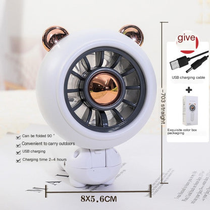 Portable Cartoon USB Rechargeable Handheld Fan