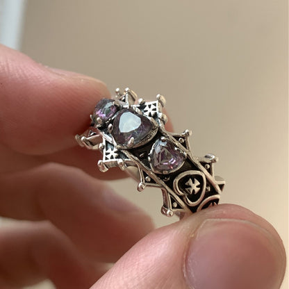 Cross Love Zircon Ring for Women