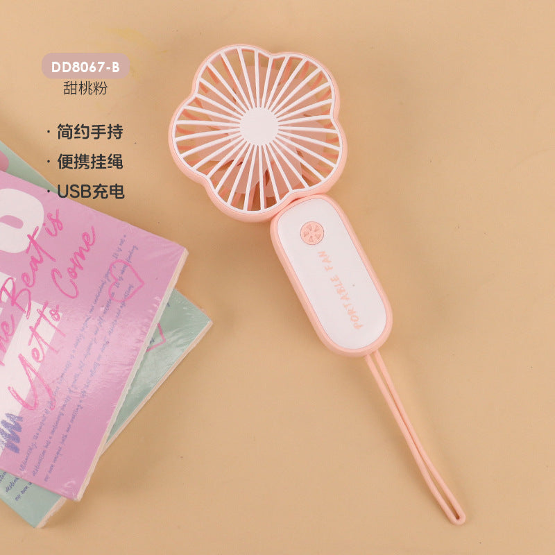 Portable Mini USB Rechargeable Handheld Fan with Light