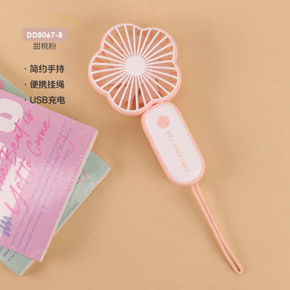 Portable Mini USB Rechargeable Handheld Fan with Light