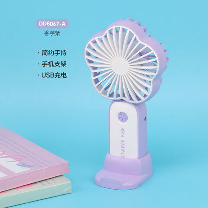 Portable Mini USB Rechargeable Handheld Fan with Light