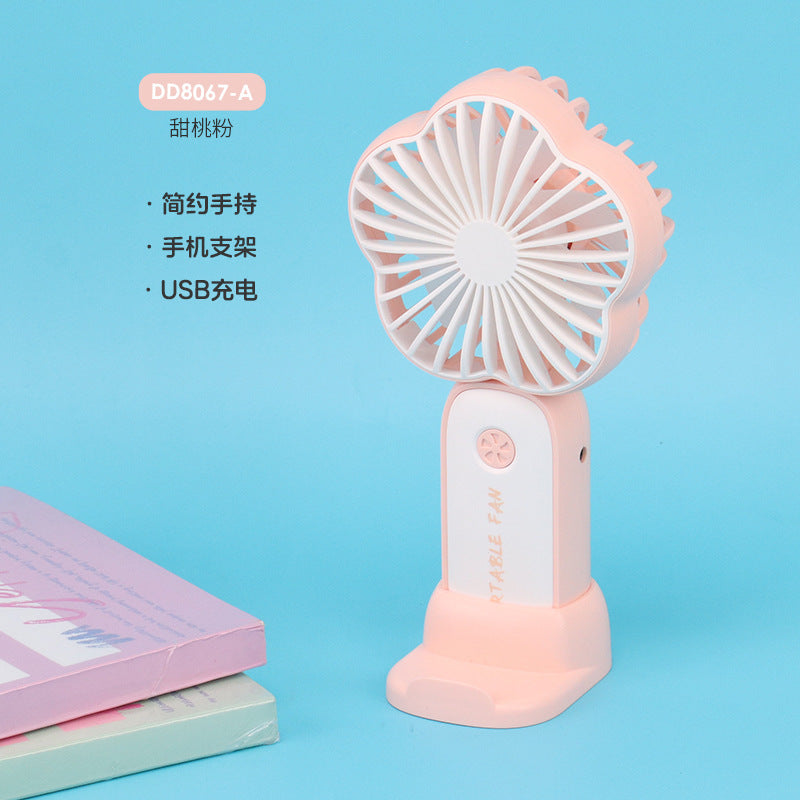 Portable Mini USB Rechargeable Handheld Fan with Light