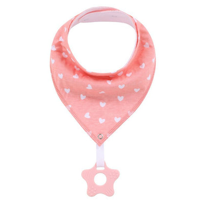 New Baby Teething Toys Cotton Bibs and Triangle Scarves
