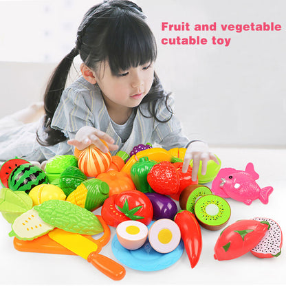 Children's Kitchen Toy Set - Vegetable and Fruit Puzzle