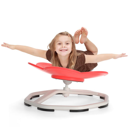 Cat Paw Spinning Chair for Autistic Kids Sit and Spin Toys for Age 3+ 360° Sensory Spinning Chair Sensory Balance Toys Autism ADHD Chairs Play Eqpt Relief Motion Sickness for Boys Girls (Red)