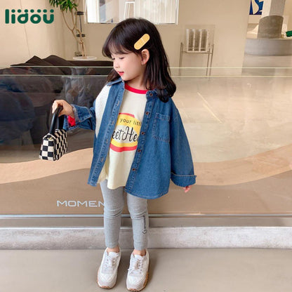 Trendy Contrast Patchwork Shirt for Kids