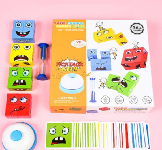 Wooden Magic Cube Pattern Building Blocks