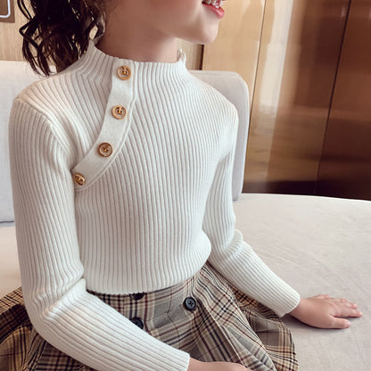 Simple Solid Color Bottoming Shirt for Kids