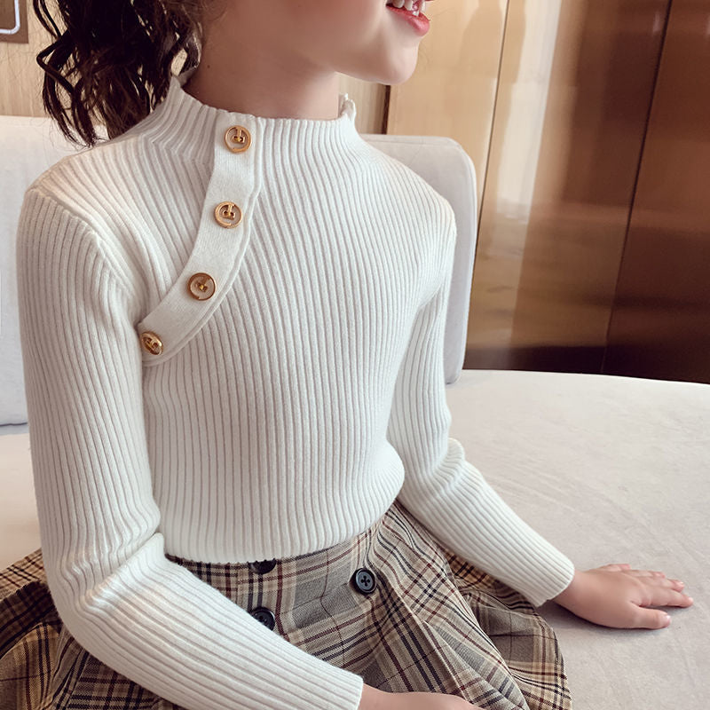 Simple Solid Color Bottoming Shirt for Kids